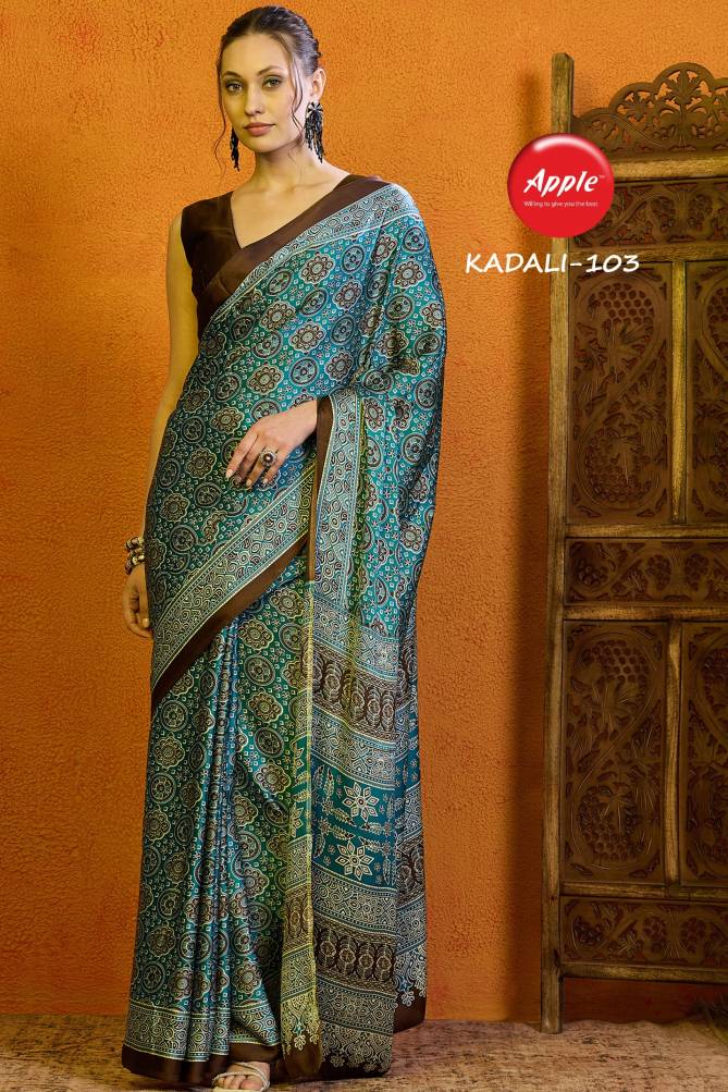 Kadali Vol 1 By Apple Modal Satin Printed Sarees Wholesale Price In Surat